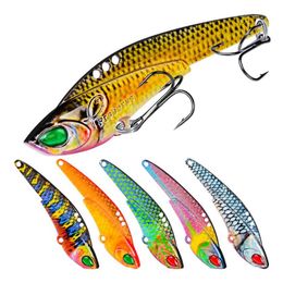 Metal Realistic Painted VIB Jigs Laser swimbaits 7cm 17g 3D Eyes Full waters Vibra fishing lure3056