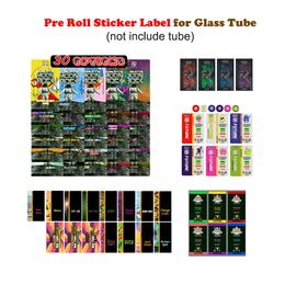 Empty 2020 Presents Kurupts Moonrock Real Pre roll Sticker Labels 30 Design With 115mm Glass Tubes OEM Private Logo Size 2020 Future Backwoods Zkittle