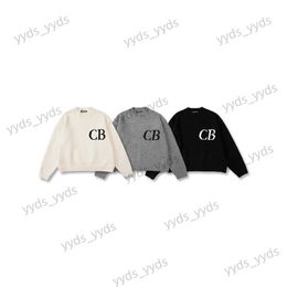 Men's Sweaters Cole Buxton CB Arrival Sweater Simple Letter Jacquard Weave Cotton Coat Oversize Black White Gray Men Women O-Neck Long Sleeve T231122