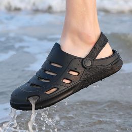 Sandals 3545 Mens Mules Clogs Summer EVA Flat Heel Solid Soft Sole Light Couple Casual Beach Slippers Male Garden Shoes Hw21 230421