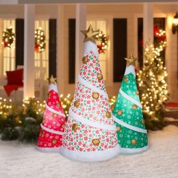 Christmas Decorations Merry Inflatable 2024 Airblown Inflatables 6 Foot Fashion Forward Tree Trio Scene Home 231121