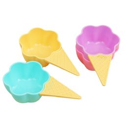 Plastic ice cream spoon bowl tableware set creative children's cartoon
