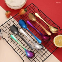 Spoons Stainless Steel Spoon Creative Children's Coffee Long Handle Dessert Gold-plated Mixing Ice Beauty