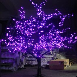 Outdoor LED Artificial Cherry Blossom Tree Light Christmas Tree Lamp 1248pcs LEDs 6ft 1 8M Height 110VAC 220VAC Rainproof Drop316F