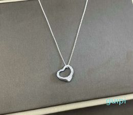 Sterling Silver Colorless Gift Student Collar Chain ins High Quality Pendant with box
