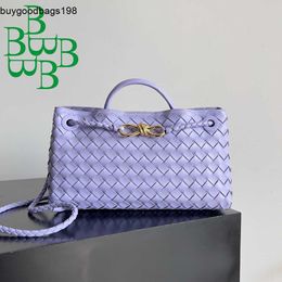 Bottegaaveneta Andiamos Bags 6b Woven Series Womens Bag Double Sided Sheepskin 2023 New Andiamo Horizontal Handbag European and American Fashion HWUQ