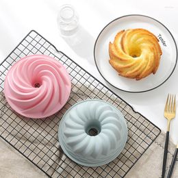 Baking Moulds Silicone Mold Spiral Fluted Tube Chiffon Cake Pan Heat Resistant Jello Microwave Dishwasher Safe