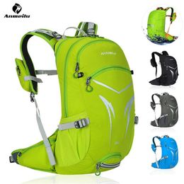 ANMEILU 20L Bicycle Backpack Moutain Hiking Climbing Bag Bike Rucksack with Rain Cover Waterproof Cycling Backpack No Water Bag 20277P