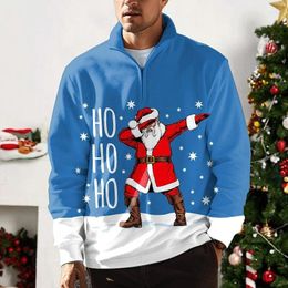Men's Hoodies Merry Christmas Sweatshirt For Men Holiday 3d Printed Everyday Pullover Simple Fashion Sweater Oversized Clothing
