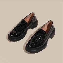 Dress Shoes Women Girl Lolita JK Uniform Pump Cute Mary Jane Platform Pumps Low Heel 4cm Tassel Patent Leather Oxford Loafers A26-21