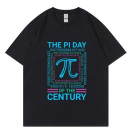 Vintage Retro Pi Tshirt Men's T-Shirts Pure Cotton Urban Black T-shirt Short Sleeved Algebra Shirt Math Teacher Tee Tops Loose Fit Clothing Gif