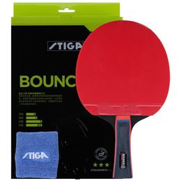 100% original Stiga PRO BOUNCE 3 stars Table Tennis Racket Ping Pong pimples in rackets offensive T191026206F