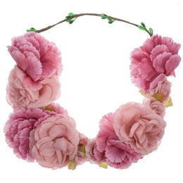 Decorative Flowers Floral Garland Crown Wedding Big Flower Wreath Headband Hairband Garlands Hair Band Accessories