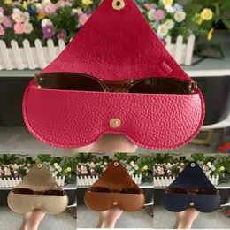 Sunglasses Cases Portable Sunglass Storage Bag Fashion Protective PU Leather Folding Travel Eyeglass Case Women Glasses Organizer 231122