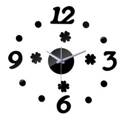 Wall Clocks 3d Acrylic Quartz Clock Promotion Diy Digital Funny Gift Craft Products Living Room Whole277b