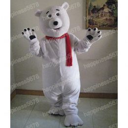Performance polar bear Mascot Costumes high quality Cartoon Character Outfit Suit Carnival Adults Size Halloween Christmas Party Carnival Dress suits