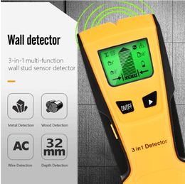 Industrial Metal Detectors 3 In 1 Handheld Wall Detector Wire Finder Wood Studs Live Connector Detect Scanner 230422