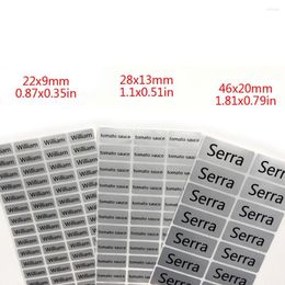 Window Stickers 3Size Silver Colour Custom Name Grey Waterproof Personal Office Supplies Tag Labels Children Scrapbook School Stationery