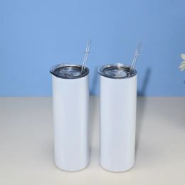 sublimation 20oz straight tumbler regular tumblers gloss skinny tumbler blank water bottle IN STOCK BJ