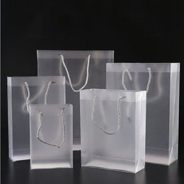 Matte Clear Handbags for Garment Cosmetics Makeup Festive Gift and Travel Transparent Plastic Clear Bag 10 Sizes Universal Packaging Dvnkr
