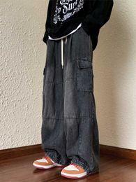 Men's Pants Y2k Ahetic Fashion Hip Hop Jean Women Men Pants Vintage Straisht Cargo Trousers Loose Harajuku Streetwear Fashion Pantalons G230422
