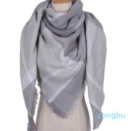 Scarves Winter Female Scarf Luxury Warm Imitation Cashmere Plaid Large Square Thickened Shawl For Women's Cache