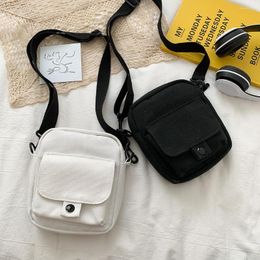 Evening Bags Designer Fashion Women Canvas Shoulder Handbags Korean Phone Purse Simple Zipper Small Messenger Crossbody Pouch