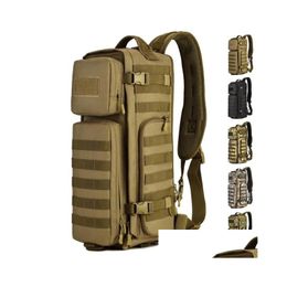 Outdoor Bags Mtifunction Chest Sling Backpack Men Single Shoder Large Travel Military Backpacks Cross Body Outdoors Rucksack Pack Drop Dh6Bx