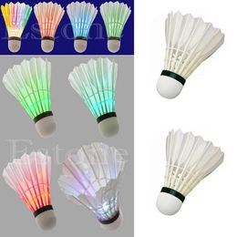 Badminton ball 4pcs Lighting Badminton Dark Night Colourful LED Badminton Shuttlecock 231120