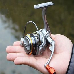 12 1BB DC150 Mini Fishing Reels Spinning Reels L R Hand Exchange 5 21 Mini Reels Gapless bearing Metal Reel High quality297Z