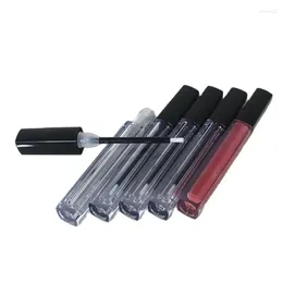 Storage Bottles 40pcs/lot Arrival Top Grade Lip Gloss Tube Empty Square Liquid Lipstick Refillable Bottle DIY Plastic Makeup Tool