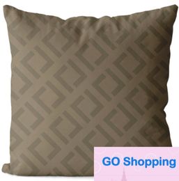 Simple Letter Cashmere Pillow Case Home Sofa Bed Knitted Pillows Portable Travel Car Waist Back Cushion factory outlet