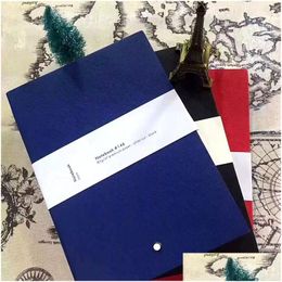 Notepads Wholesale 146 Sell Black /Blue Leather Er Agenda Handmade Note Book Luxurs Periodical Diary Business Notebook A5 Drop Deliver Dhoih