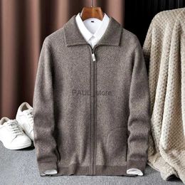 Men's Sweaters New Arrival High Quality 100% Cashmere Sweater Fashion Men's Large Thick Needle Knitted Double Strand Thickened Coat Size S-6XLL2311220