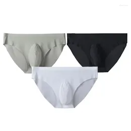 Underpants Summer Ice Silk Briefs For Men Sexy Breathable Thin Mens Panties Knickers Soft Seamless G-strings Male Underwear