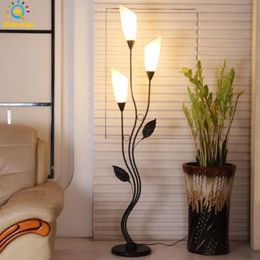 LED Floor Lamp Acrylic Iron 3 Colours Dimmable Corner Light Home Living Room Study Store el Standing Lighting Lamps with remote225f