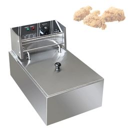 Commercial Electric Fryer Stainless Steel Deep Fryer French Fries Chicken Wings Fast-Heating Snack Fried Machine