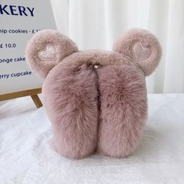 Ear Muffs 1 cute bear ear warm earmuff cartoon animal winter plush thick soft protection 231122