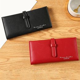 Wallets Solid Long Wallet Women Matte PU Leather Lady Purse High Quality Female Color Large Capacity Card Holder Clutch