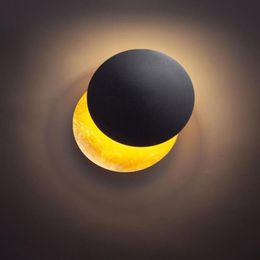 Wall Lamp Nordic Creative Solar Eclipse r Eclipse Corridor Aisle Staircase Background Bedside Bedroom Lighting299P