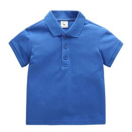 Поло для мальчиков, разноцветные летние рубашки-поло, хлопковая одежда для мальчиков, топы с короткими рукавами, детская рубашка-поло, сине-белая одежда для мальчиков 231122