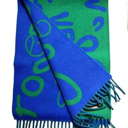 Loewees scarf High Quality women Autumn and Winter New Double sided Wool Jacquard Scarf for Women and South Sweet and Fashionable Graffiti Tassel Warm Shawl