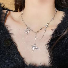 Pendant Necklaces Fashion Sweet Cool Angel Star Necklace For Women Collarbone Chain Choker Clavicle Cupid's Arrow Neck Jewellery 2023