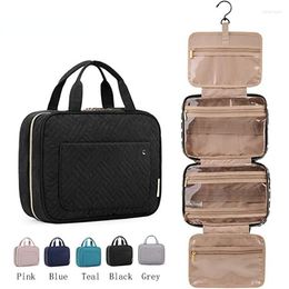 Storage Bags Portable Large Capcity Toiletry Bag Travel With Hanging Hook Water Proof Make Up Cosmetic Toiletries Organisers