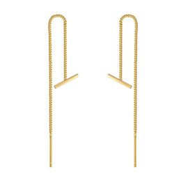 Dangle Earrings & Chandelier Selling 925 Sterling Silver Small Cuboid Geometric Drop Earring Wire Minimalist Personality Trendy Gold Plated