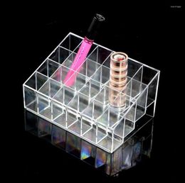 Hooks High Quality 24 Grid Makeup Lipsticks Cosmetic Storage Display Stand Rack Holder Organiser