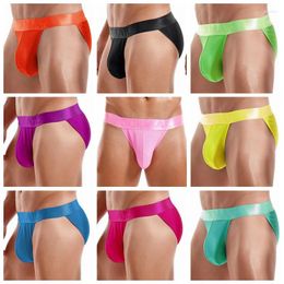 Underpants Multicolor Sexy Men's Underwear High Slit Gym Sports Low Rise Seamless Boxer Briefs Gay Sissy Male Bikini Swimming Pants Shorts