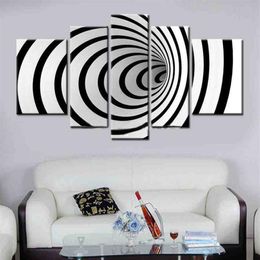 unframed Decoration MODERN design black white wall art paintings on canvas unique lines pop art287m