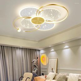 Ceiling Lights Bedroom Lamp 2023 Light Luxury Simple Modern High-end Warm Romantic Starry Room Pendant Lighting