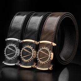 Designer Belts Men Luxurys Belt Woman Leather Business plaid waistband Big Gold Sliver Black Buckle Genuine Leather Belt Buckle Length 105-125CM